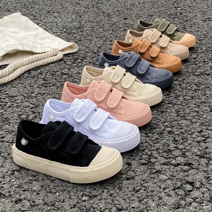 Chaussures en toile basses pour enfants, coloris bonbon, modèle 8003, pour garçons et filles, respir