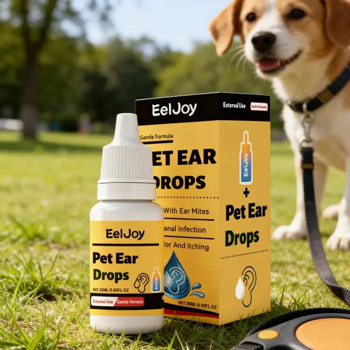 EelJoy Gouttes auriculaires pour animaux de compagnie, chiens et chats, soulagent les démangeaisons,