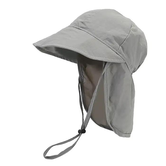 Chapeau de soleil d'été avec châle à bord souple