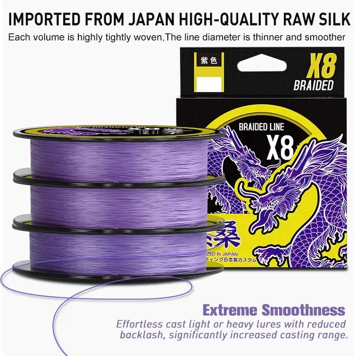 ZUKIBO ZISANG japon 8 brins tressé ligne de pêche lisse Multifilament PE fil haute qualité Super Durable
