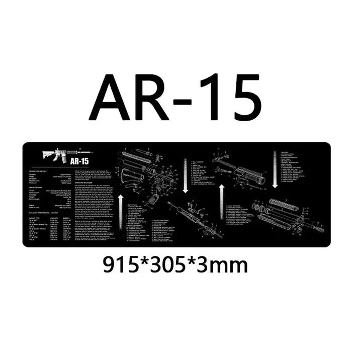 AR-15 AK47 Remington 870 Livres Polymères en caoutchouc "36x12" Taille Armurier avec diagramme de pi