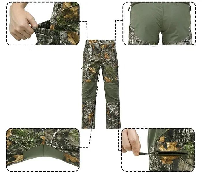 Pantalon tactique camouflage chasse homme multi-poches résistant - Trousers outdoor militaire training plus taille