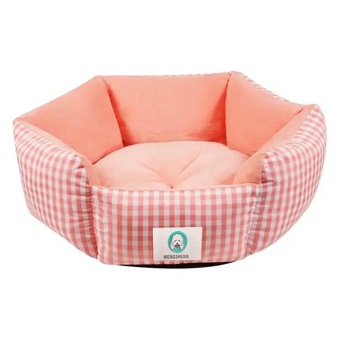 Lit Carré en Polymères pour Chien, Long et en Peluche, Fournitures de Luxe pour Petits, Moyens et Gr