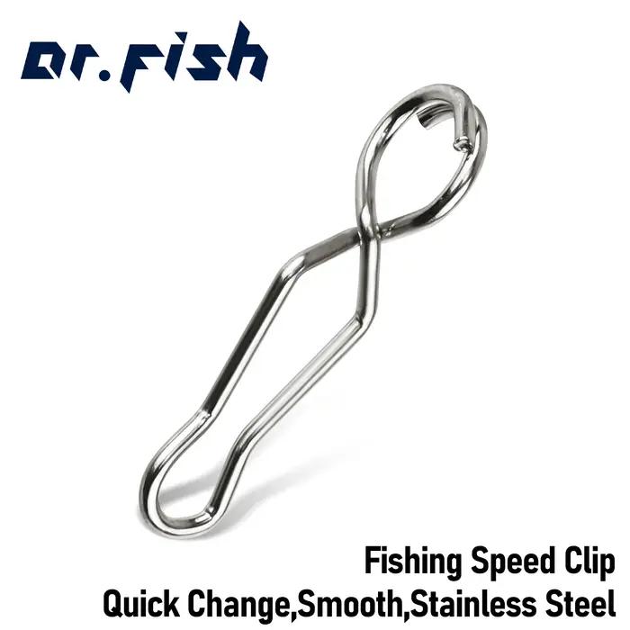 20/40 pièces changement rapide pinces de vitesse de pêche Snap de pêche haute résistance en acier in