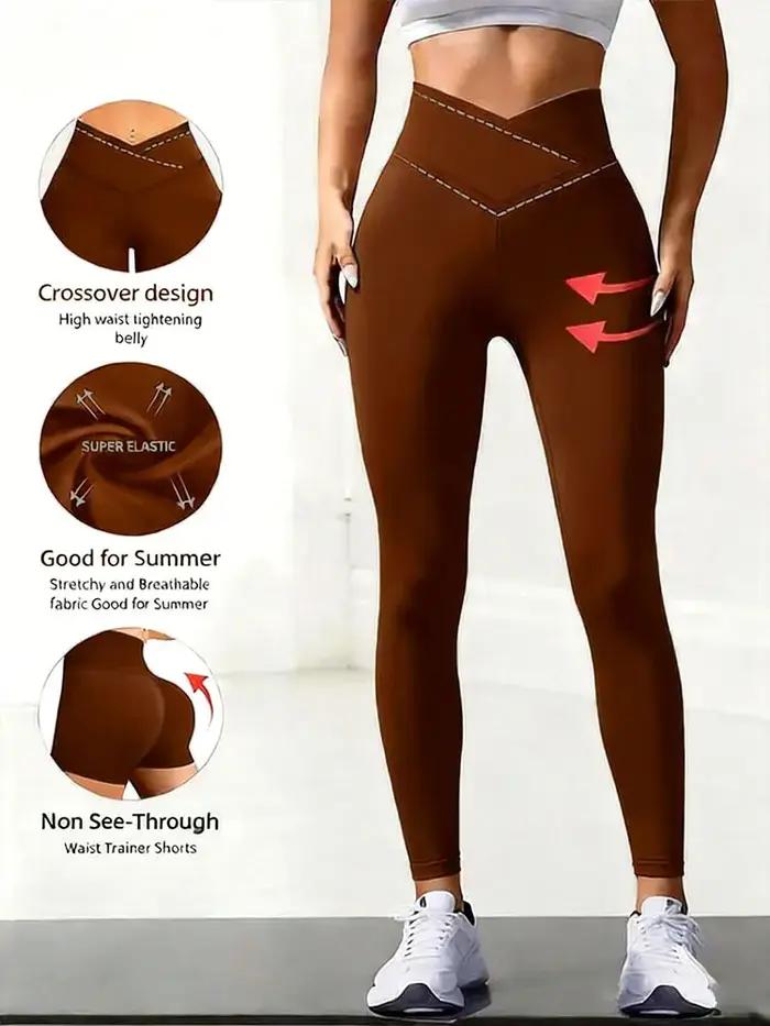 Pantalon de sport taille croisée sur le devant