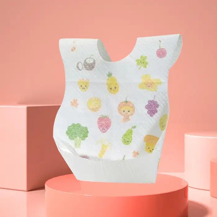 Bavoir jetable pour bébé, serviette de salive, sac de repas pour enfants, sans lavage, imperméable,