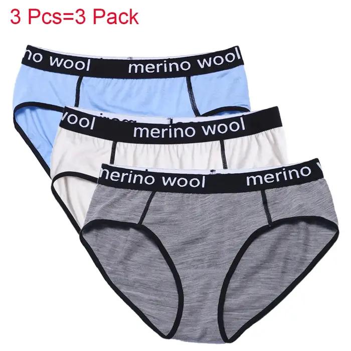 Culotte de dehors Légère en Laine Mérinos pour Femme, Sous-Vêtement Respirant, Anti-Odeur, 100% G