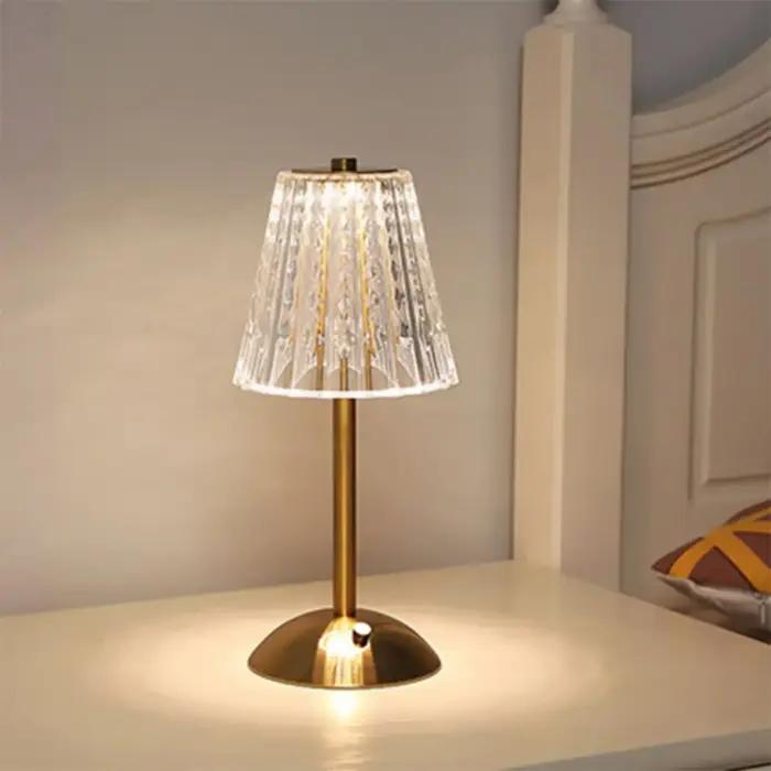 Lampe de Table chambre à coucher, lampe de chevet lumière luxe diamant cristal lampe haut de gamme a