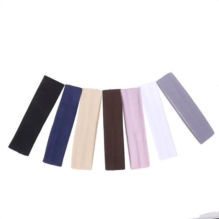 7 pièces bandes de cheveux élastiques solides bandeau de Yoga femmes hommes Simple sport course absorber la sueur