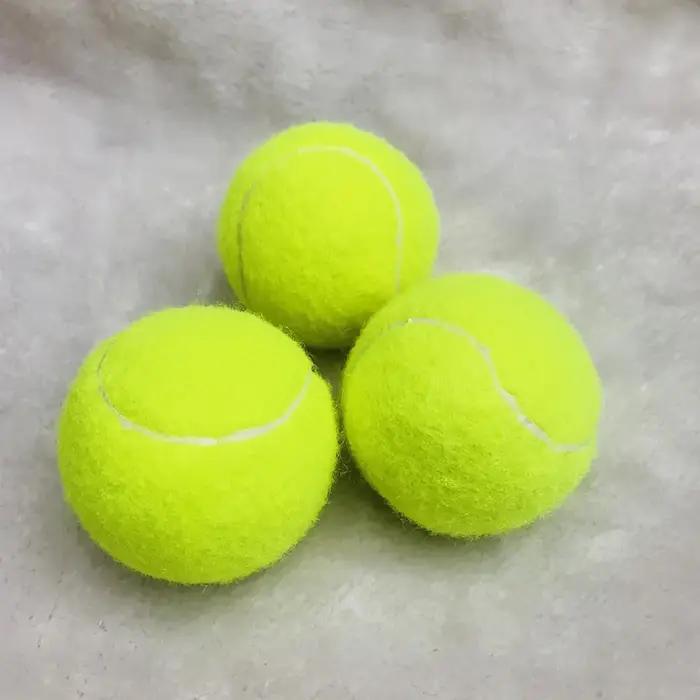 Balle de tennis haute qualité jaune fluorescent pour entraînement et jeu, résistante pour chiens, ballon d'entraînement de sport de plein air