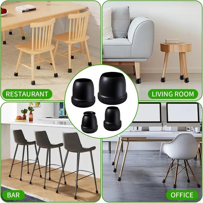 Protecteurs de sol pour pieds de chaise, 8 pièces, antidérapants 360 ° Couvre-pieds de meubles en