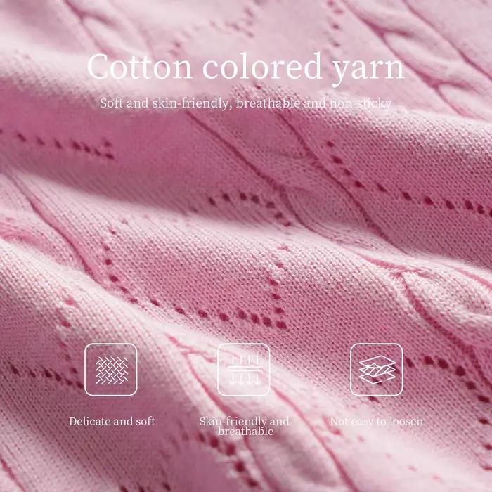 Pull-over OLrain pour femme, collection été 2026, style français, manches courtes, tricoté, col rond