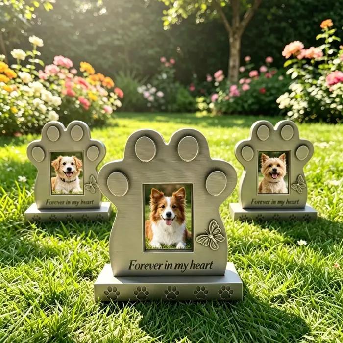 Pierre commémorative créative pour chien avec empreinte de patte