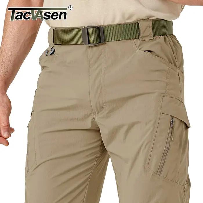 Pantalon cargo TACVASEN léger été homme - Tissu stretch à séchage rapide pour randonnée sport