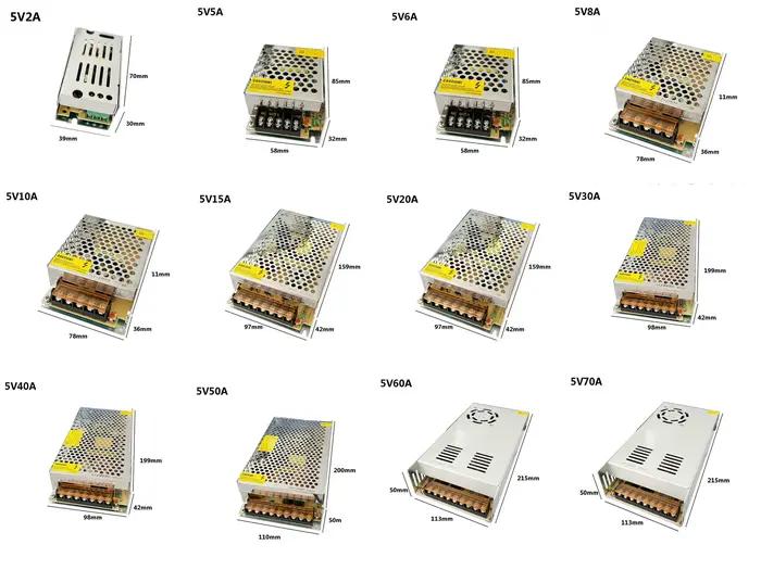 Commutateur d'alimentation LED, adaptateur TransDevices, DC 5V, pipeline, bande LED, 3A, 4A, 5A, 8A,