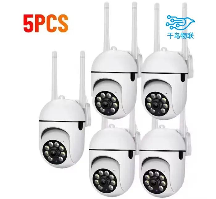 Caméra de sécurité WiFi 8MP vision nocturne IR détection mouvement PTZ 355° pour surveillance maison enfant