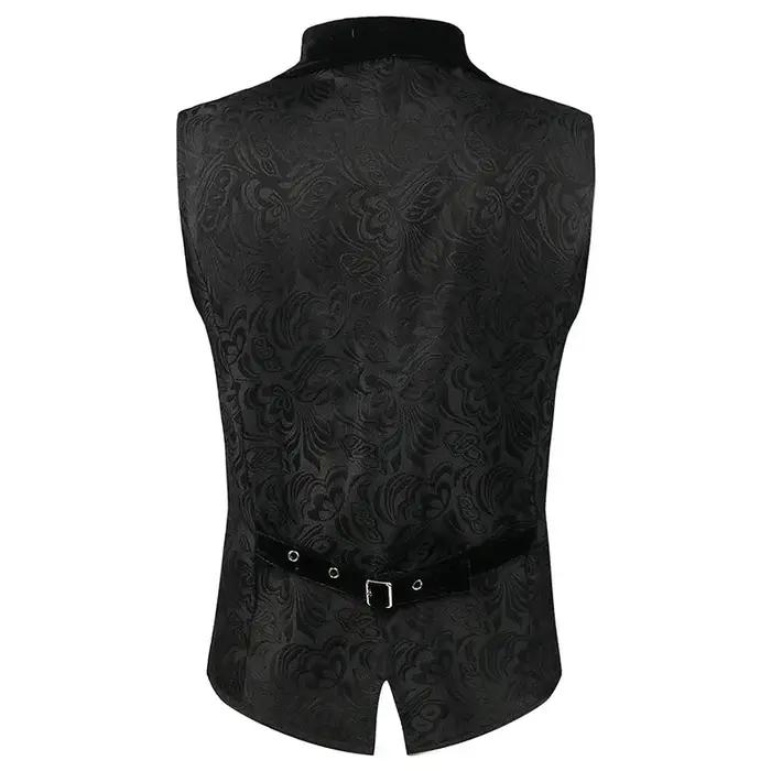 Gilet Vintage Steampunk en GlaGothique Noir pour Homme