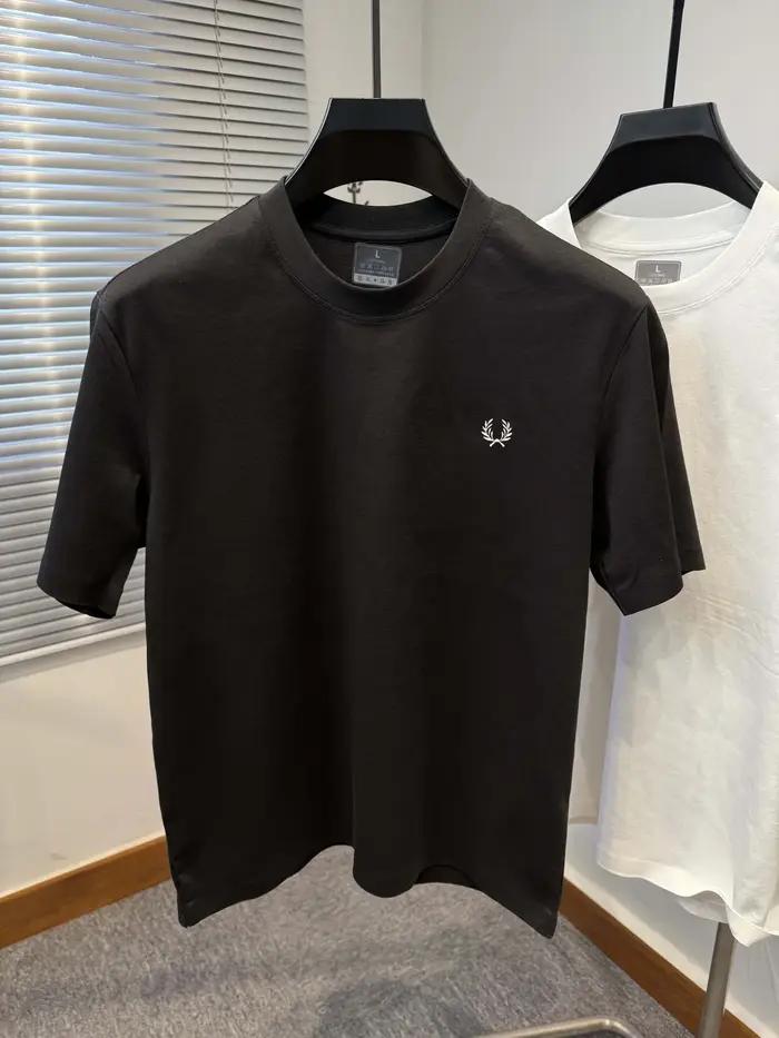 T-shirt à col rond brodé pour hommes, tendance et exquis, à la mode, classique, confortable et respi