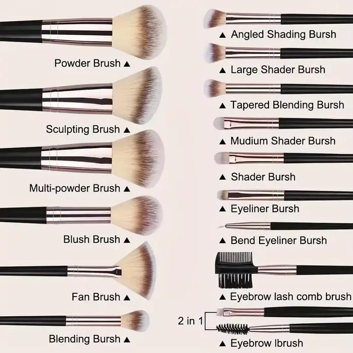 Ensemble de pinceaux de maquillage doux et moelleux, pour fard à paupières, fond de teint, correcteu