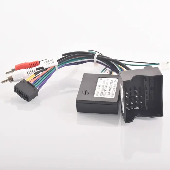 Adaptateur de câble de faisceau de câblage stéréo pour autoradio, Android 16 broches, pour Mercedes