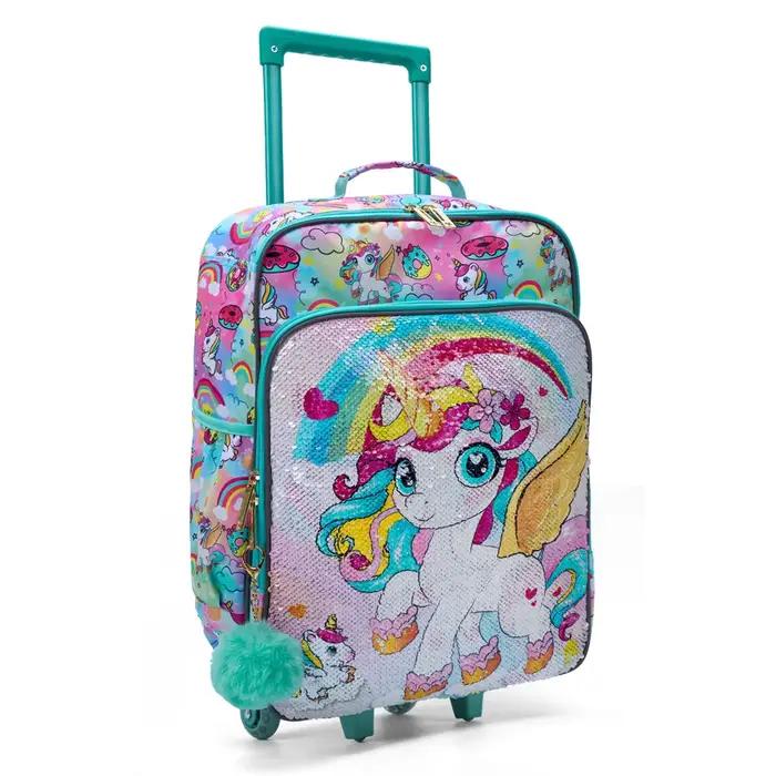 Valise de voyage pour enfants BLING BABIES design de dessin animé mignon et de bon augure polyester verte occasions spéciales