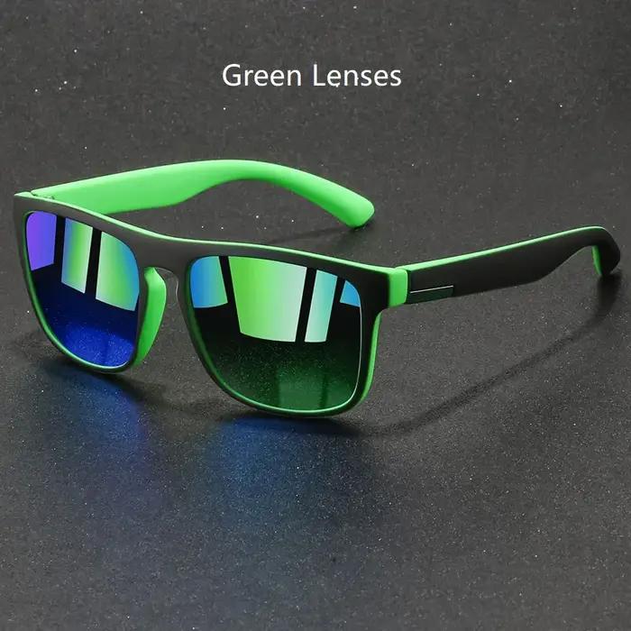 Lunettes de soleil sport carrées vintage tendance pour hommes et femmes, idéales pour la pêche, la conduite et les activités extérieures, lunettes de soleil unisexe avec protection UV400
