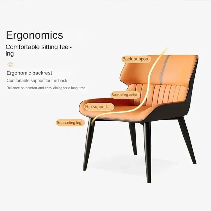Chaise de salle à manger de luxe abordable, siège à dossier, meubles de maison minimalistes modernes