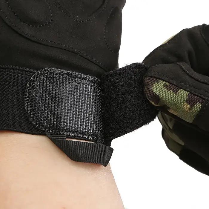 Gants tactiques Emersongear léger camouflage plein doigt AOR2 pour airsoft chasse duty