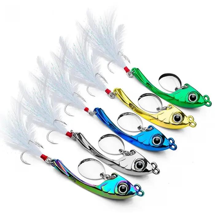 Spinner appât 7g 10g 15g métal Vib leurre de pêche à la traîne cuillère rotative Wobbler coulant app