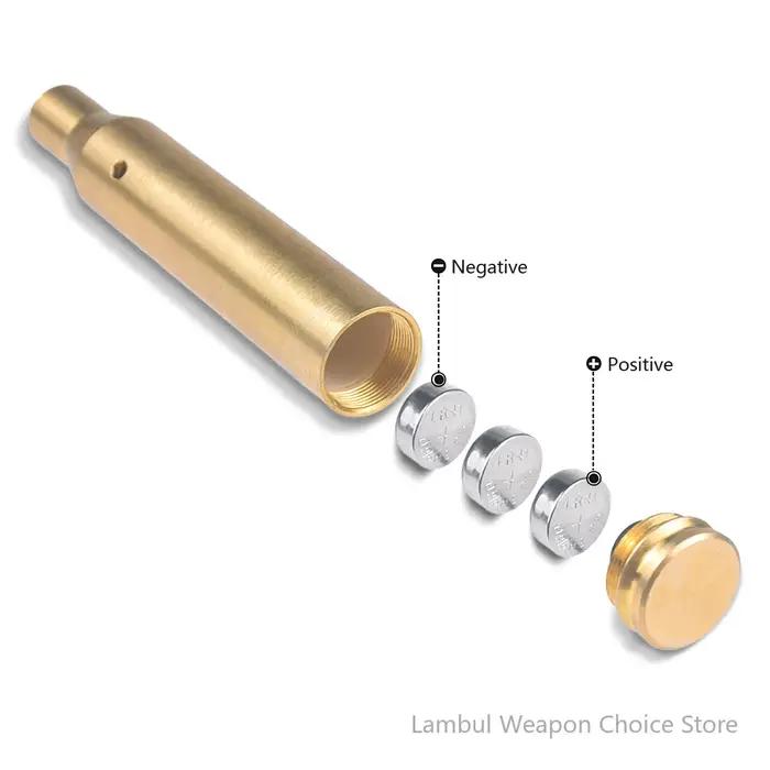 12GA 20GA.308.223 5.45x39 7.62x39 9x19mm.338 jauge Laser rouge alésage Sighter formation balle Boresighter calibre de cartouche CAL