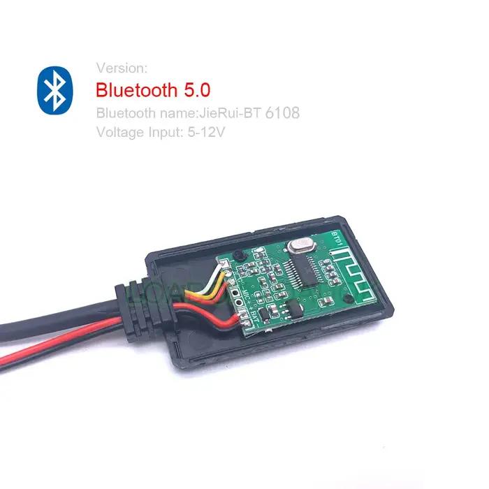 Adaptateur audio Bluetooth pour voiture, 12 broches, musique, AUX, appel mains libres, câble micro,