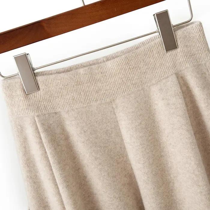 Pantalon sarouel tricoté pour femme, laine mérinos, populaire, chaud, froissé, nouveau style, automne et hiver, 100%, 2024