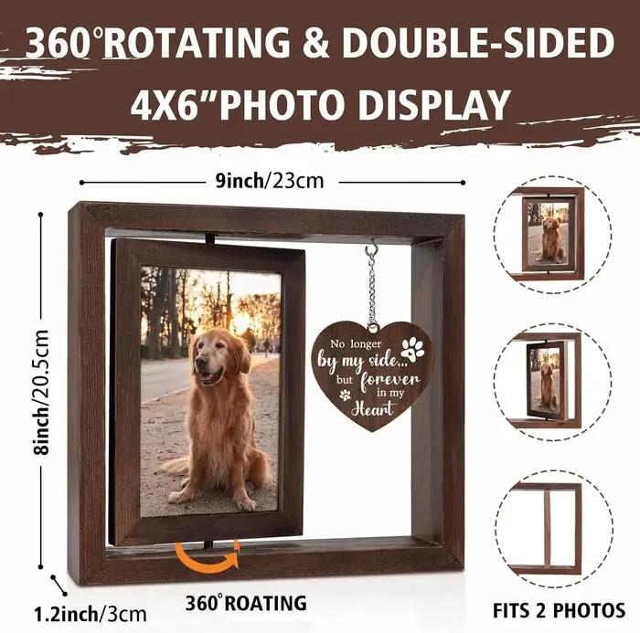 Cadre Photo rotatif en bois 4x6