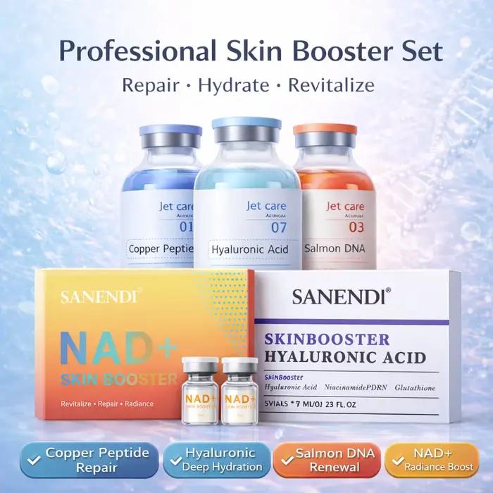 Sérum ADN de saumon NAD+ Essence de Peptide de Cuivre Acide Hyaluronique Booster de Peau Soins Hydratants du Visage Occasions Spéciales
