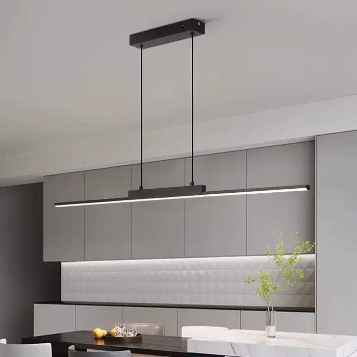 Suspension moderne Simple salle à manger lumière pour mur cuisine Long lustre salon suspension lampe
