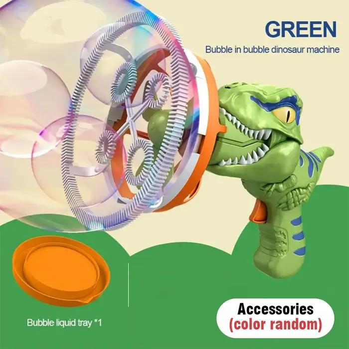 Pistolet à bulles électrique dinosaure