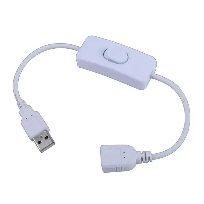 Joli variateur à bouton tactile LED DC 5V USB femelle à mâle, câble d'extension, contrôleur ON OFF,