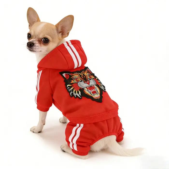 Vêtements pour chiens tête de tigre pour petits chiens
