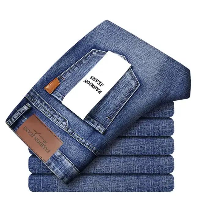 Wthinlee 8 modèles printemps automne affaires jean hommes décontracté droit Stretch mode classique travail Denim pantalo
