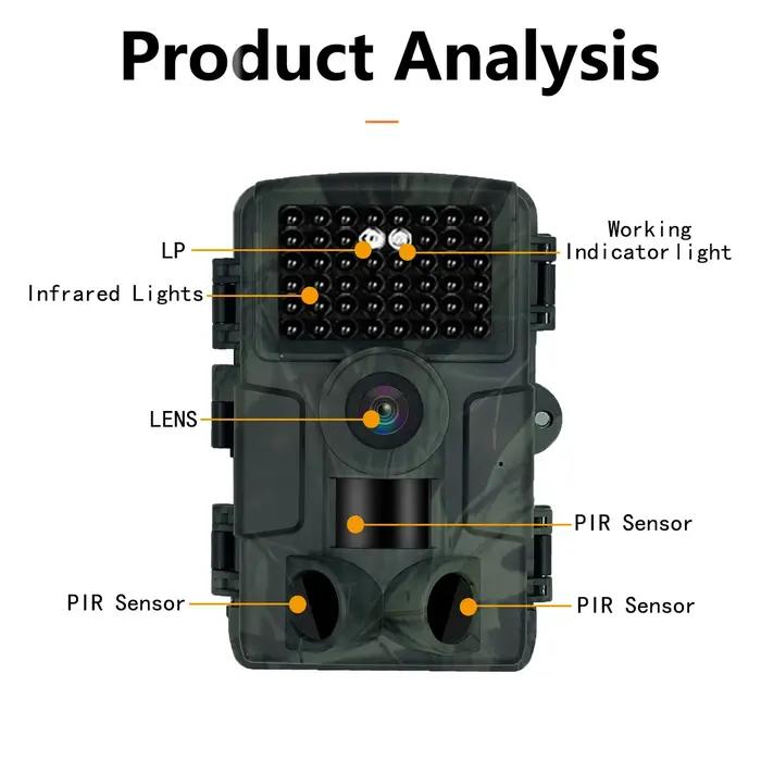 PR4000 WiFi caméra de chasse Bluetooth 1080P 32MP Vision nocturne infrarouge IP66 étanche 2.0 pouces