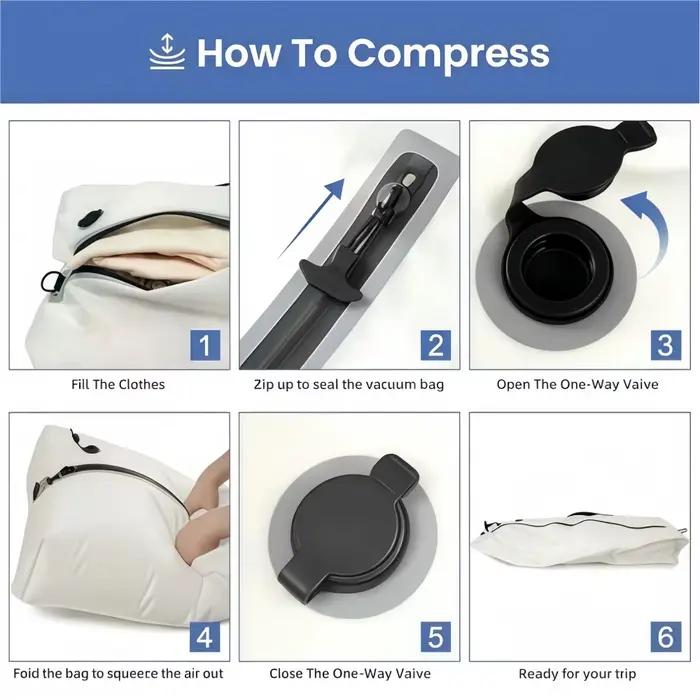 Sacs de compression sous vide 17L avec pompe à air