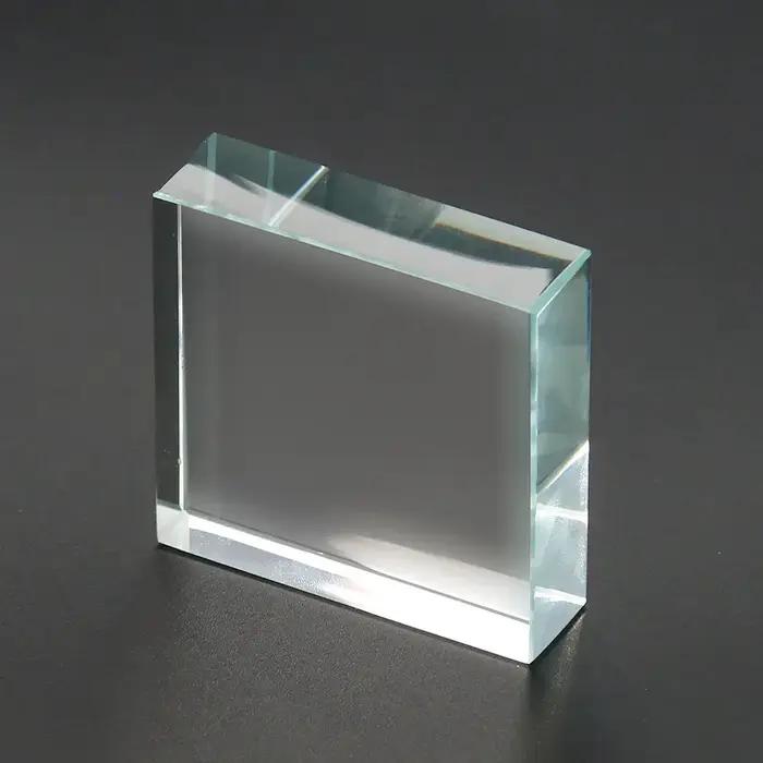 Prisme à facettes Laser transparent de 5cm, Cube carré géométrique, verre cristal, presse-papier art