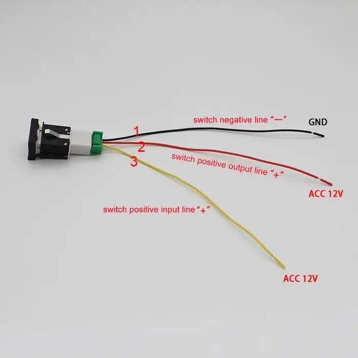Voiture rouge LED DRL lumière mise hors tension interrupteur bouton poussoir miroir musique Radar in