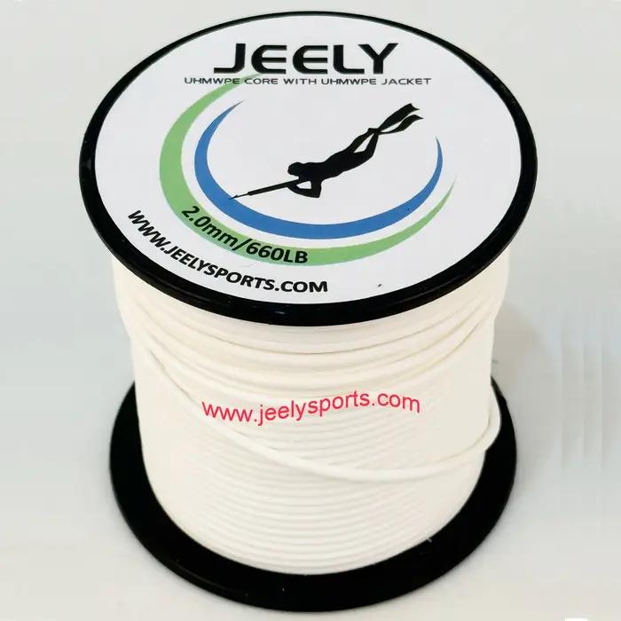 Noyau UHMWPE de 2mm 10m avec corde de gaine de couverture Uhmwpe pour ligne de pêche sous-marine
