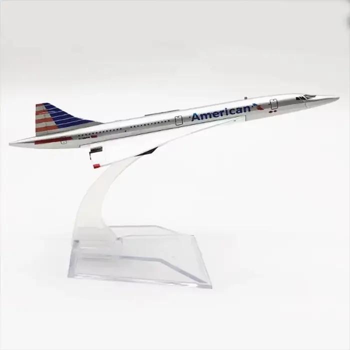 Nouveau modèle d'avion Concorde de 16 cm en alliage métallique moulé sous pression, avion de la Compagnie Aérienne Française/British Airways, avion américain.