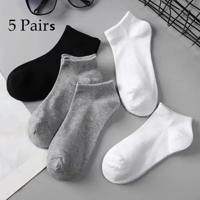 Chaussettes bateau homme 5 paires noires professionnelles - Confort et respirabilité pour chasseurs élégants