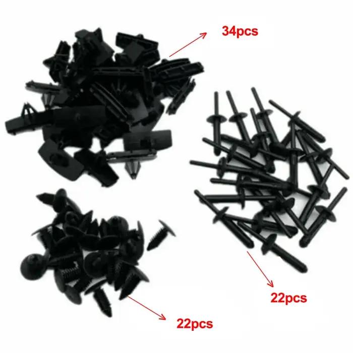 Ensemble de Rivets à vis pour Jeep Wrangler JK 2007 – 2017, 78 pièces, Rivets en plastique pour pare