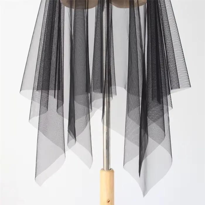 Noir blanc longue Tulle dentelle maille jupe femmes jupon sous-jupe été coréen irrégulière couvrir j