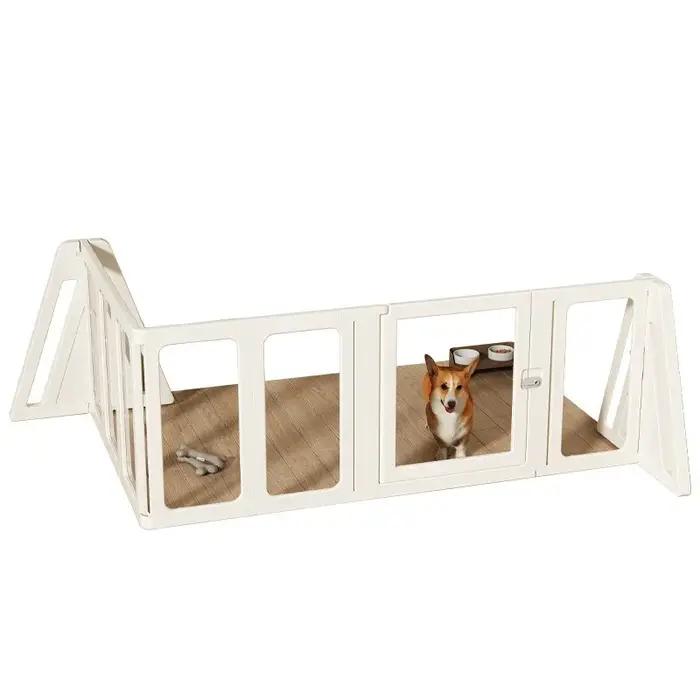 Barrière d'intérieur transparente pour animaux de compagnie 60 cm