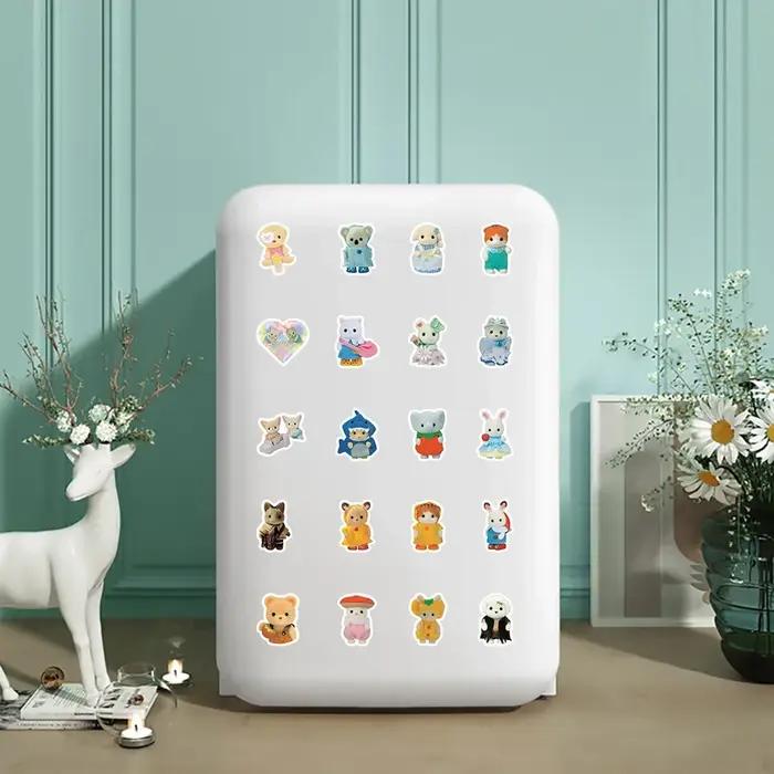 100/200 pièces Calico Critters autocollants ordinateur portable Scrapbook décoration Graffiti décalc